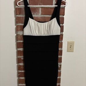 Storm Elegant Black and White Maxi Dress
